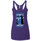 T-Shirts Purple Rush / X-Small Bigger on the Inside Women's Triblend Racerback Tank