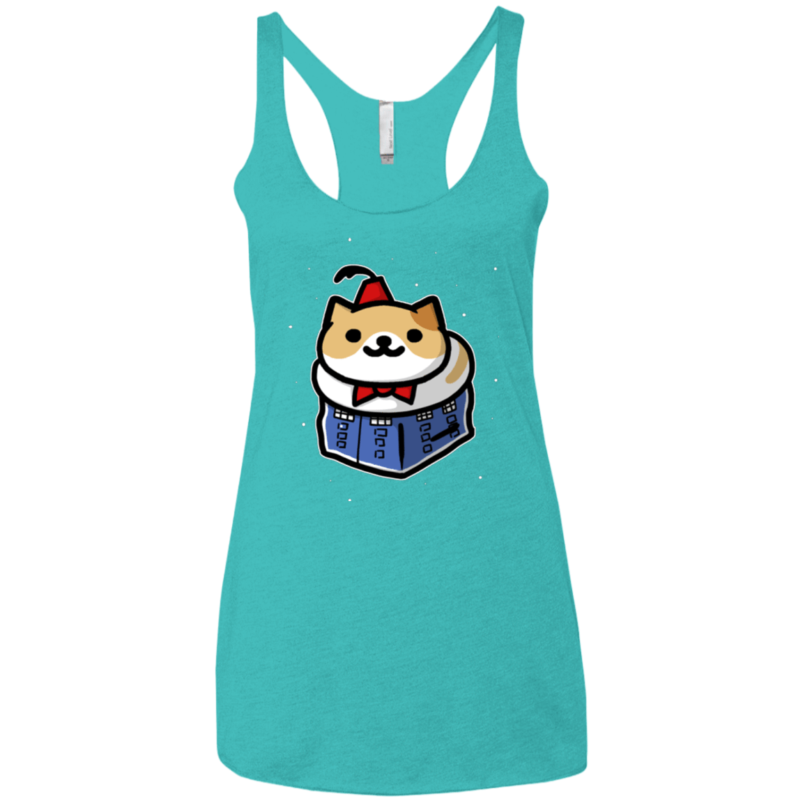 T-Shirts Tahiti Blue / X-Small Bigger On The Inside Women's Triblend Racerback Tank