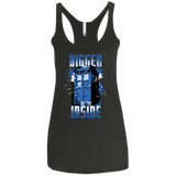 T-Shirts Vintage Black / X-Small Bigger on the Inside Women's Triblend Racerback Tank