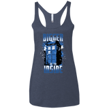 T-Shirts Vintage Navy / X-Small Bigger on the Inside Women's Triblend Racerback Tank