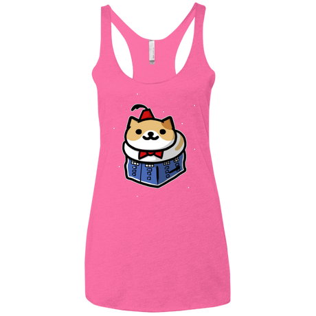 T-Shirts Vintage Pink / X-Small Bigger On The Inside Women's Triblend Racerback Tank