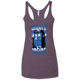 T-Shirts Vintage Purple / X-Small Bigger on the Inside Women's Triblend Racerback Tank