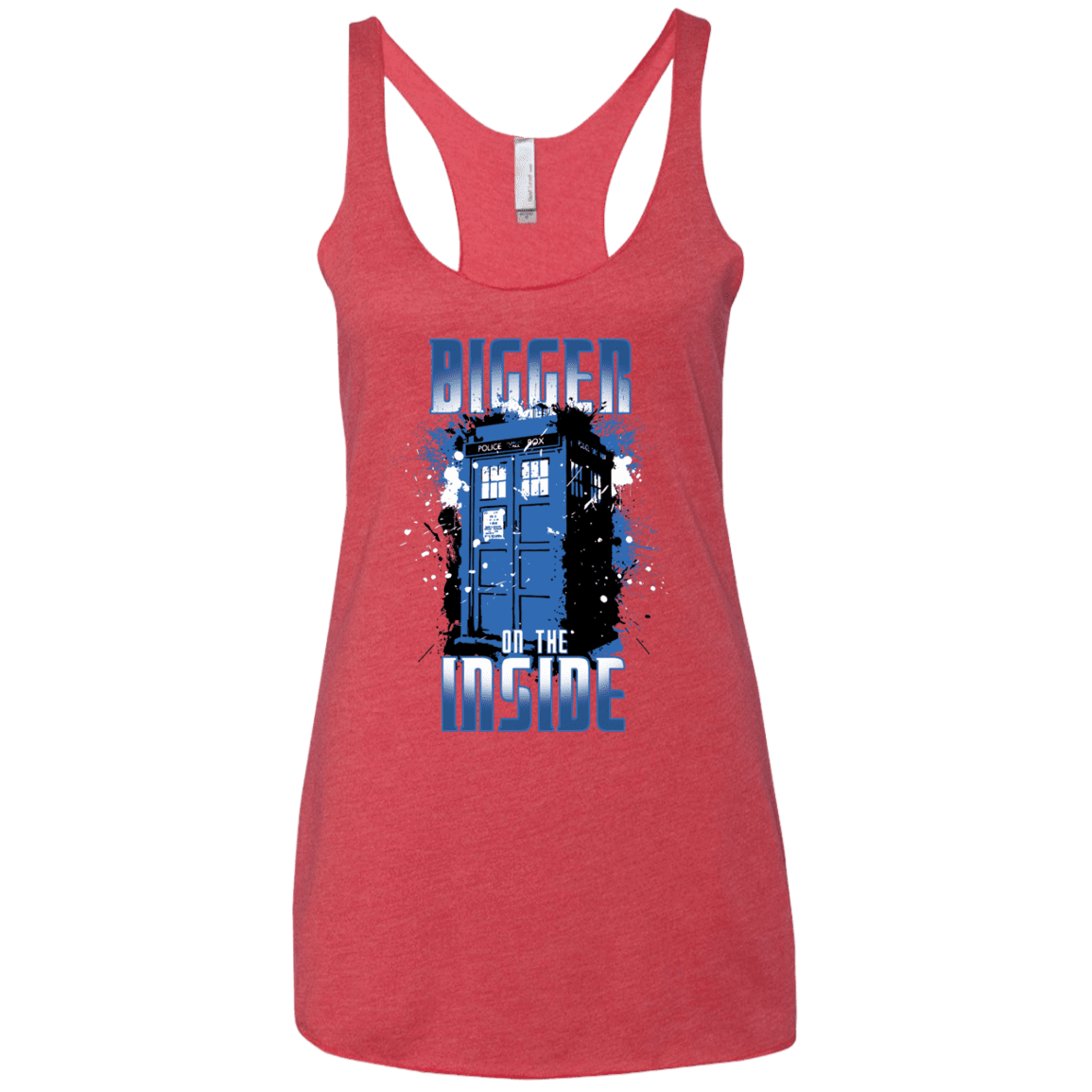 T-Shirts Vintage Red / X-Small Bigger on the Inside Women's Triblend Racerback Tank