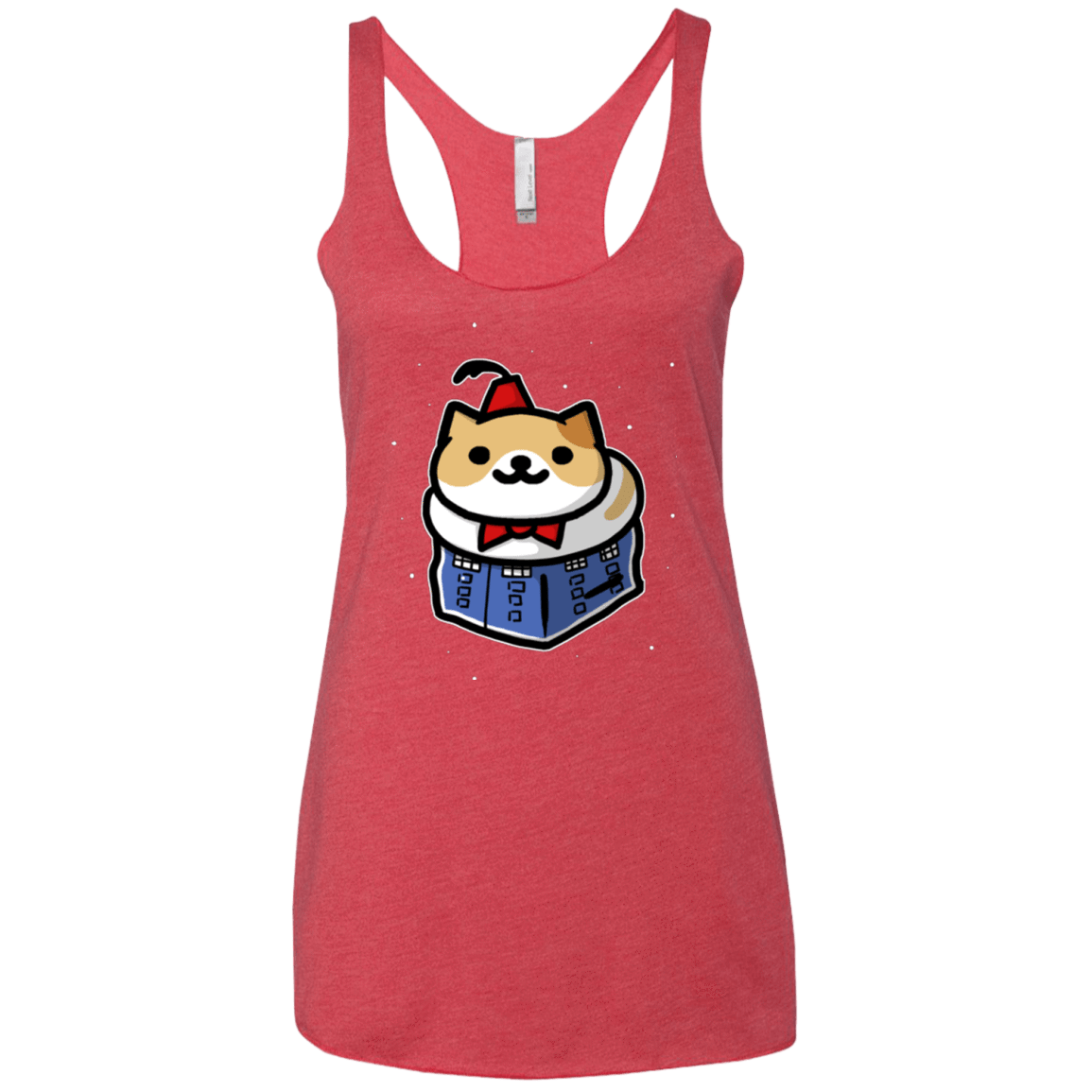 T-Shirts Vintage Red / X-Small Bigger On The Inside Women's Triblend Racerback Tank