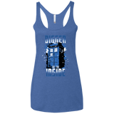T-Shirts Vintage Royal / X-Small Bigger on the Inside Women's Triblend Racerback Tank