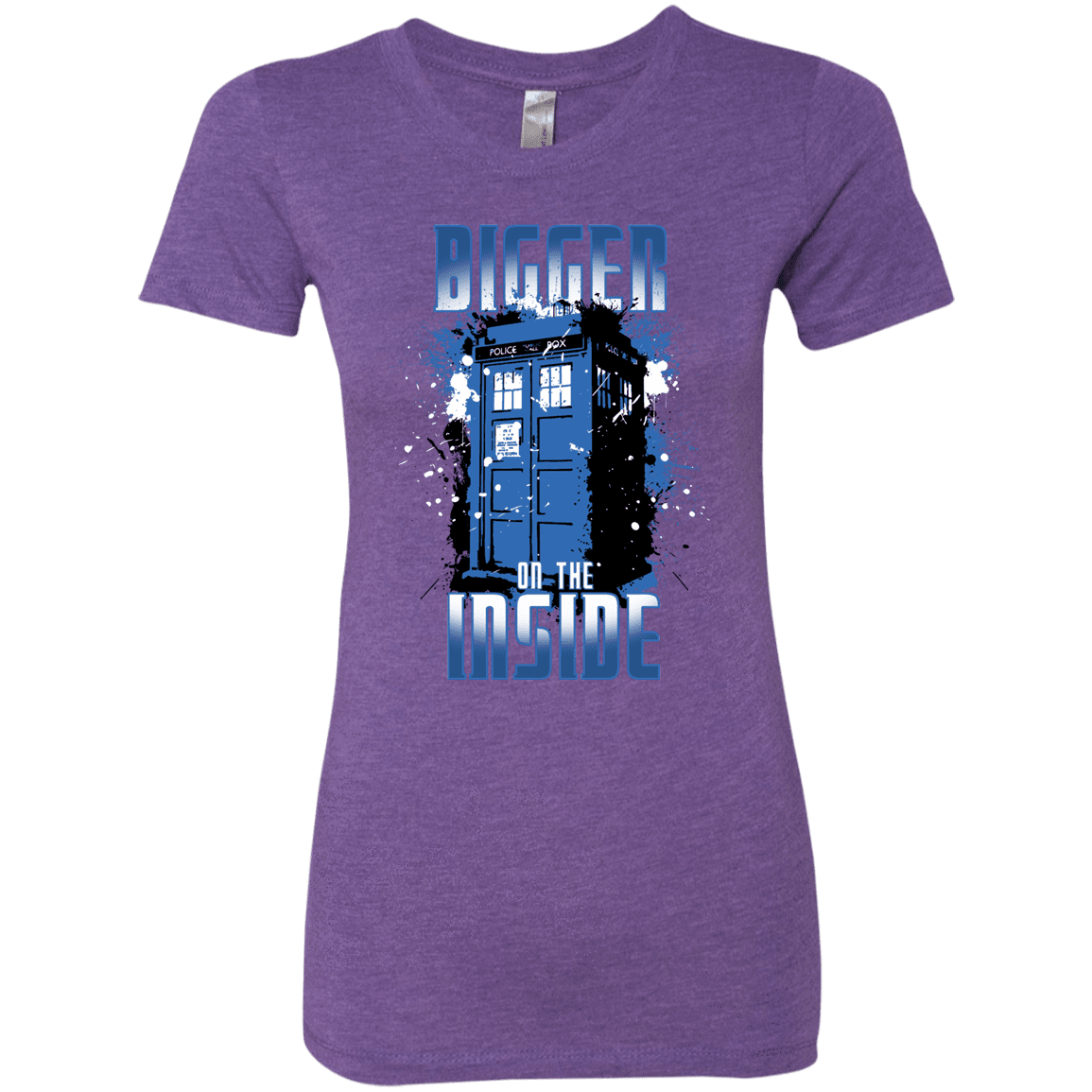 T-Shirts Purple Rush / S Bigger on the Inside Women's Triblend T-Shirt