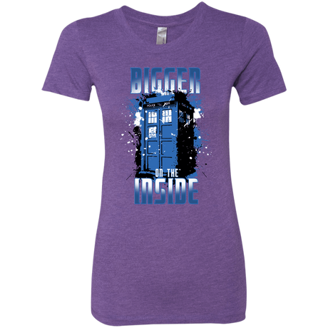 T-Shirts Purple Rush / S Bigger on the Inside Women's Triblend T-Shirt