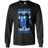 T-Shirts Black / YS Bigger on the Inside Youth Long Sleeve T-Shirt