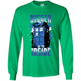 T-Shirts Irish Green / YS Bigger on the Inside Youth Long Sleeve T-Shirt