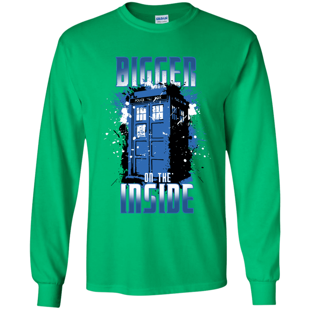 T-Shirts Irish Green / YS Bigger on the Inside Youth Long Sleeve T-Shirt