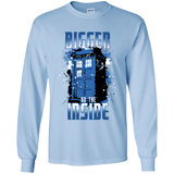 T-Shirts Light Blue / YS Bigger on the Inside Youth Long Sleeve T-Shirt