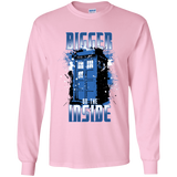 T-Shirts Light Pink / YS Bigger on the Inside Youth Long Sleeve T-Shirt