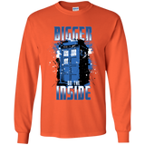 T-Shirts Orange / YS Bigger on the Inside Youth Long Sleeve T-Shirt