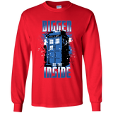 T-Shirts Red / YS Bigger on the Inside Youth Long Sleeve T-Shirt