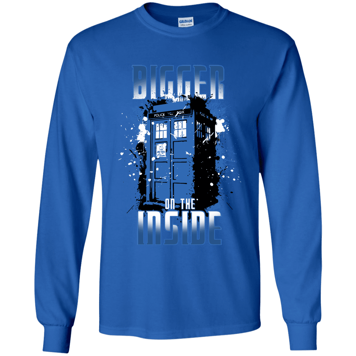 T-Shirts Royal / YS Bigger on the Inside Youth Long Sleeve T-Shirt