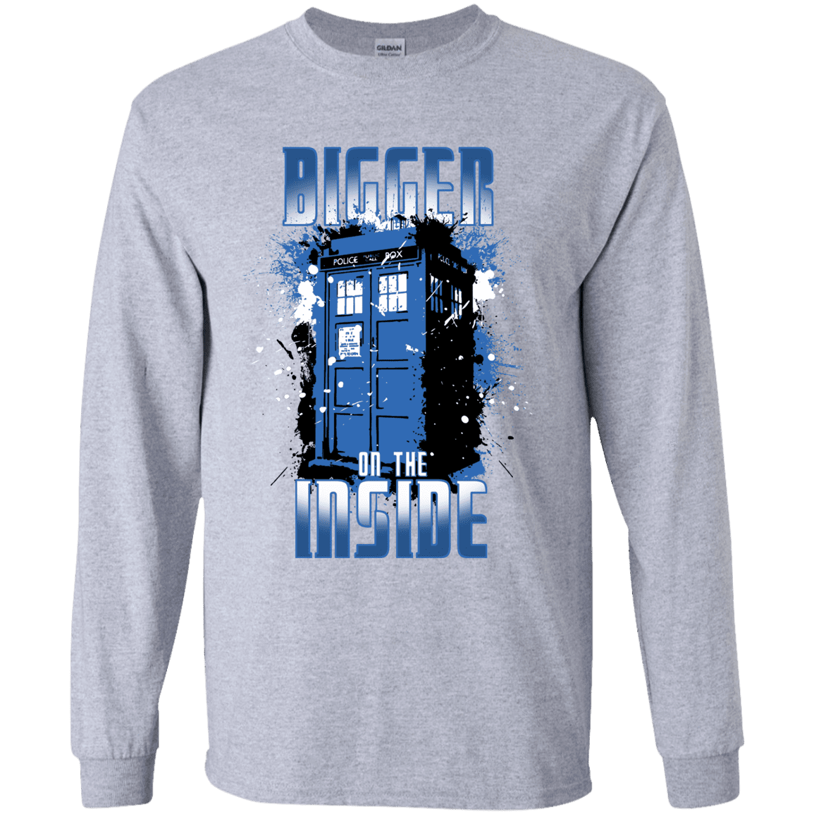 T-Shirts Sport Grey / YS Bigger on the Inside Youth Long Sleeve T-Shirt