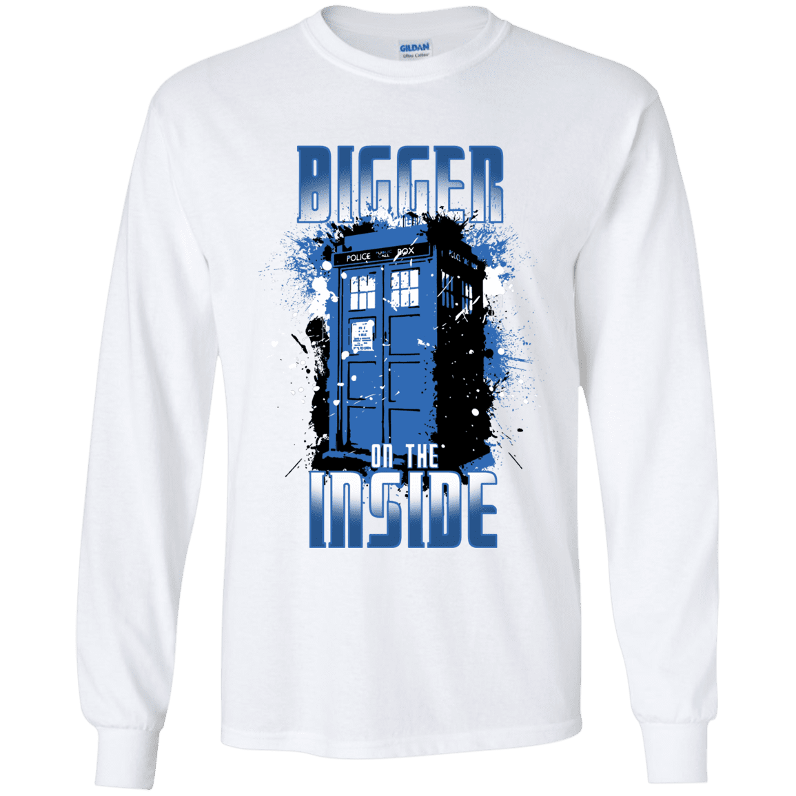 T-Shirts White / YS Bigger on the Inside Youth Long Sleeve T-Shirt