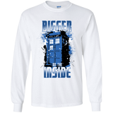 T-Shirts White / YS Bigger on the Inside Youth Long Sleeve T-Shirt