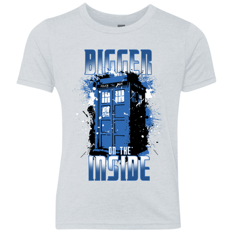 T-Shirts Heather White / YXS Bigger on the Inside Youth Triblend T-Shirt