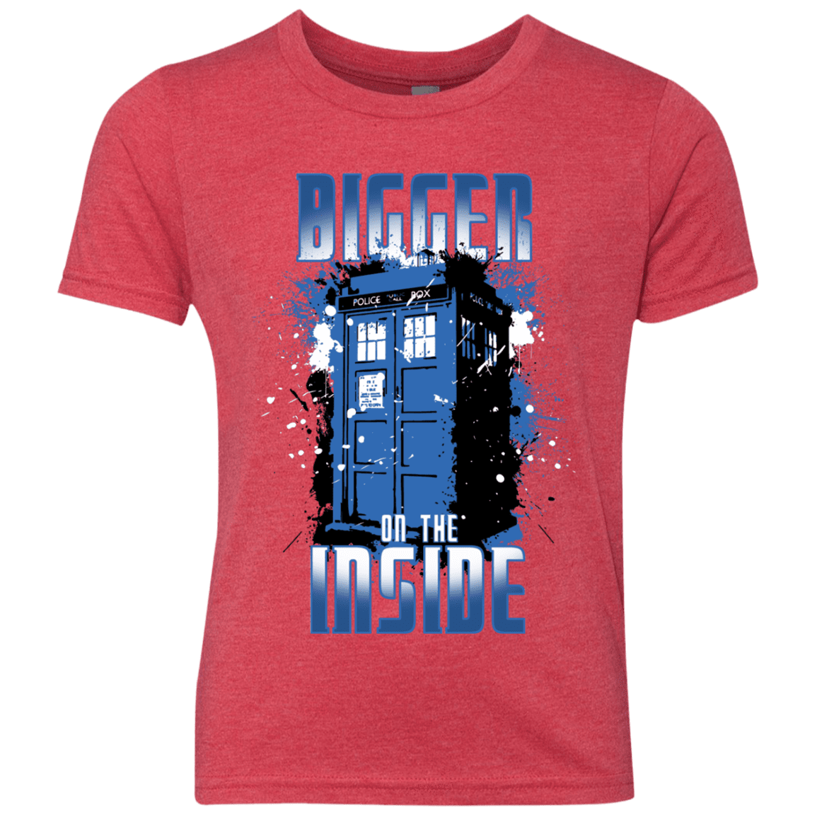 T-Shirts Vintage Red / YXS Bigger on the Inside Youth Triblend T-Shirt