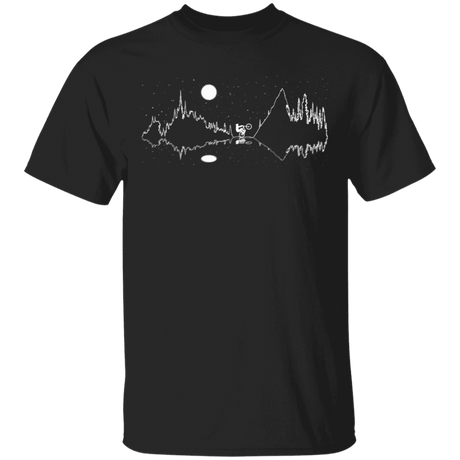 T-Shirts Black / S Bike Line Art with Reflection T-Shirt