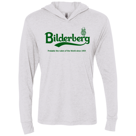 T-Shirts Heather White / X-Small Bilderberg Triblend Long Sleeve Hoodie Tee