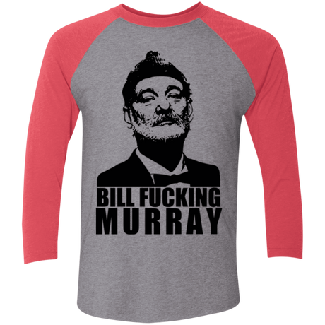 T-Shirts Premium Heather/ Vintage Red / X-Small Bill fucking murray Men's Triblend 3/4 Sleeve