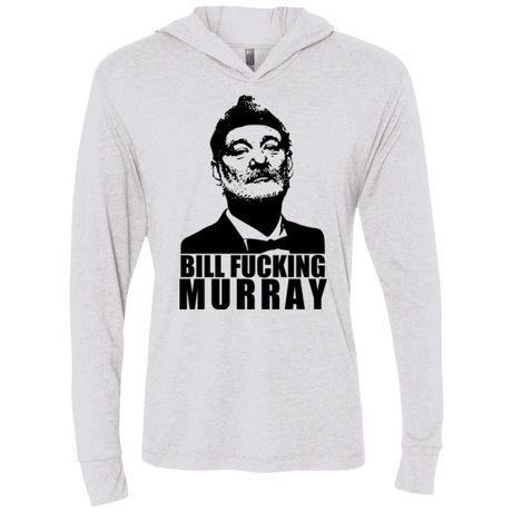 T-Shirts Heather White / X-Small Bill fucking murray Triblend Long Sleeve Hoodie Tee
