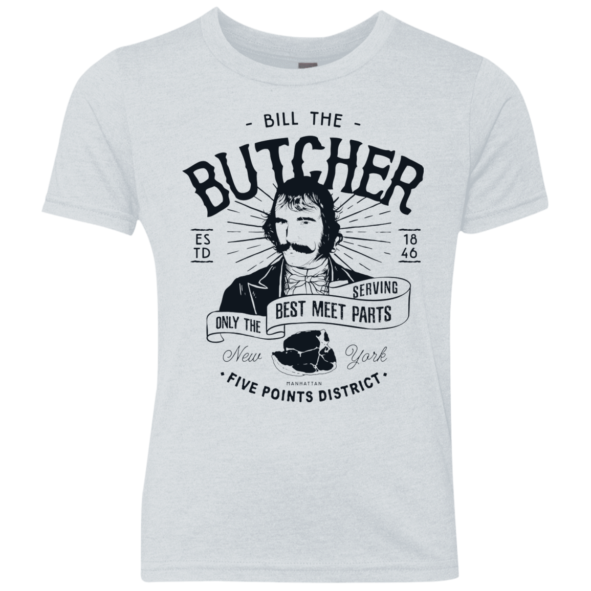 T-Shirts Heather White / YXS Bill The Butcher Youth Triblend T-Shirt