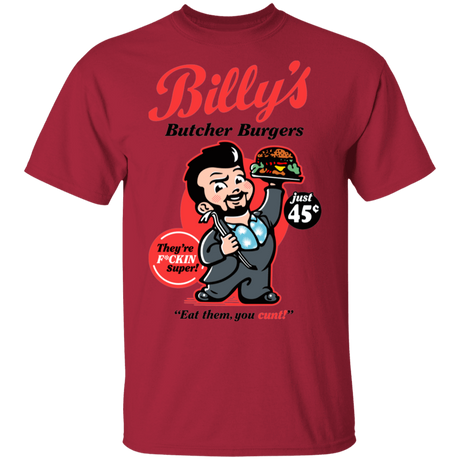 T-Shirts Cardinal / S Billy Butcher Burgers T-Shirt