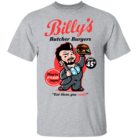 T-Shirts Sport Grey / S Billy Butcher Burgers T-Shirt