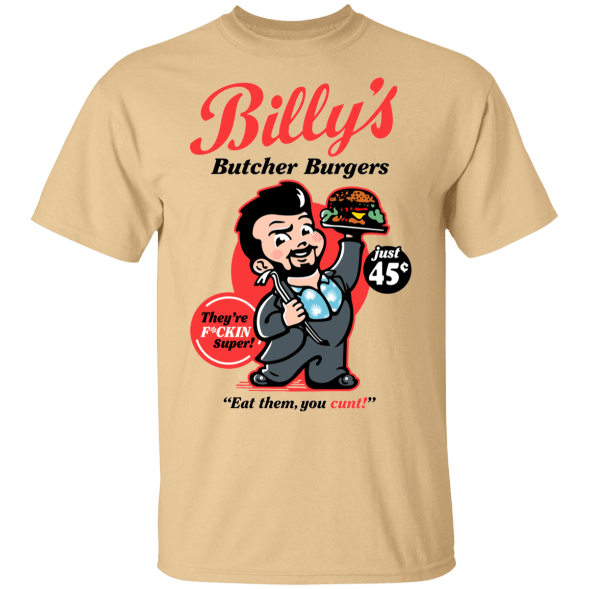 T-Shirts Vegas Gold / S Billy Butcher Burgers T-Shirt