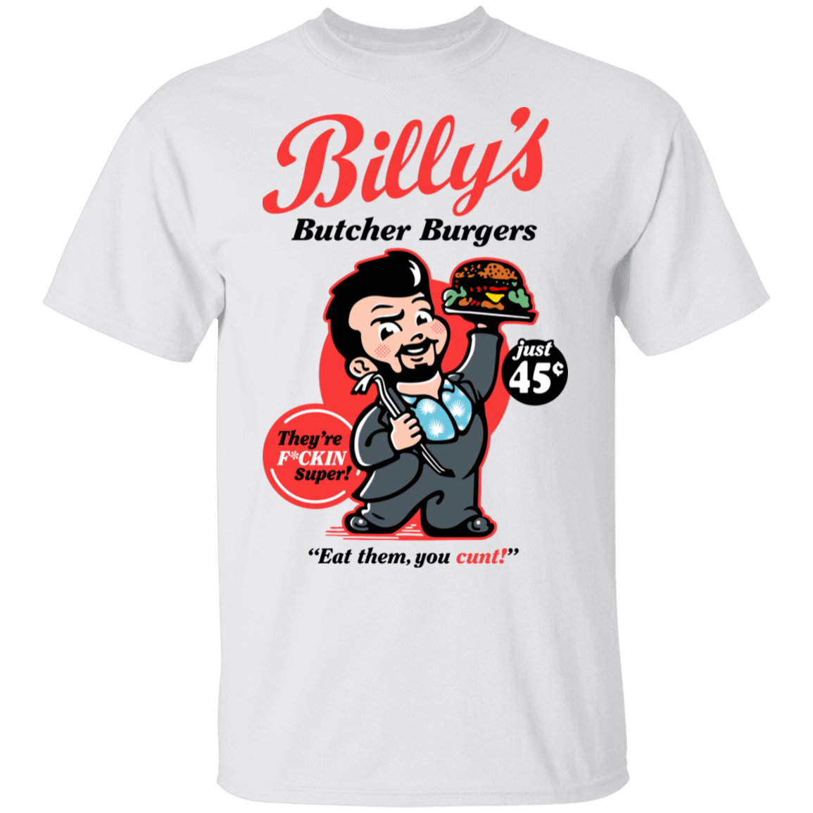 T-Shirts White / S Billy Butcher Burgers T-Shirt