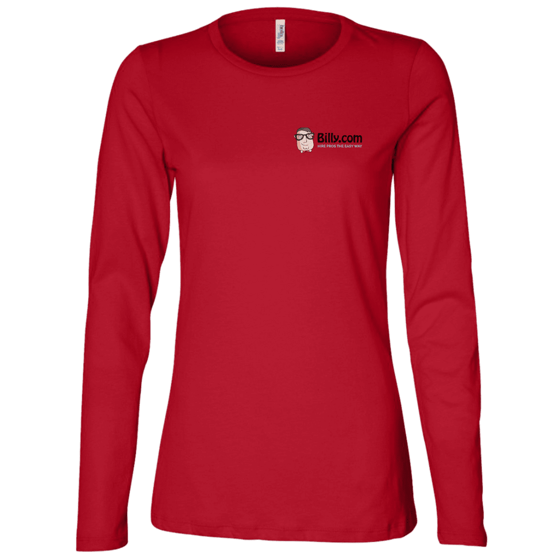 T-Shirts Red / S Billy.com Bella + Canvas Ladies' Jersey LS Missy Fit