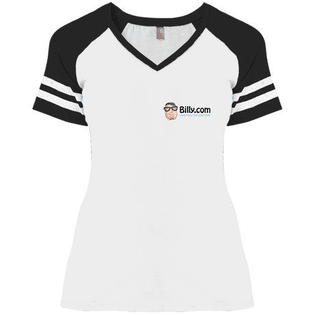 T-Shirts White/Black / X-Small Billy.com District Ladies' Game V-Neck T-Shirt