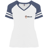 T-Shirts White/Heather Navy / X-Small Billy.com District Ladies' Game V-Neck T-Shirt