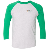T-Shirts Heather White/Envy / X-Small Billy.com Next Level Tri-Blend 3/4 Sleeve Baseball Raglan T-Shirt