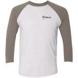 T-Shirts Heather White/Vintage Grey / X-Small Billy.com Next Level Tri-Blend 3/4 Sleeve Baseball Raglan T-Shirt