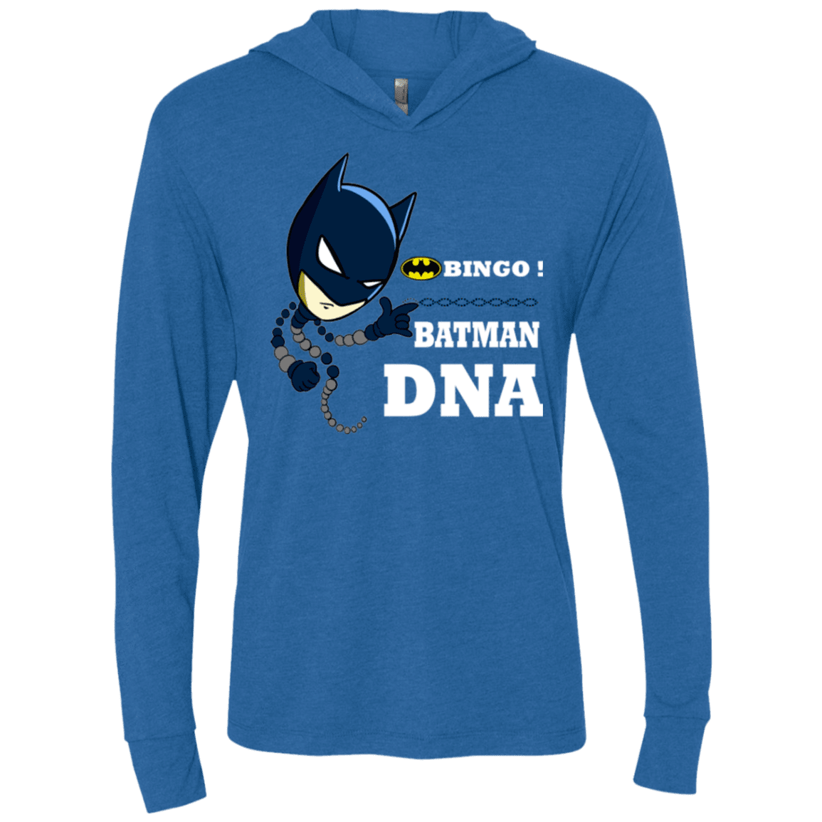 Bingo Batman Triblend Long Sleeve Hoodie Tee