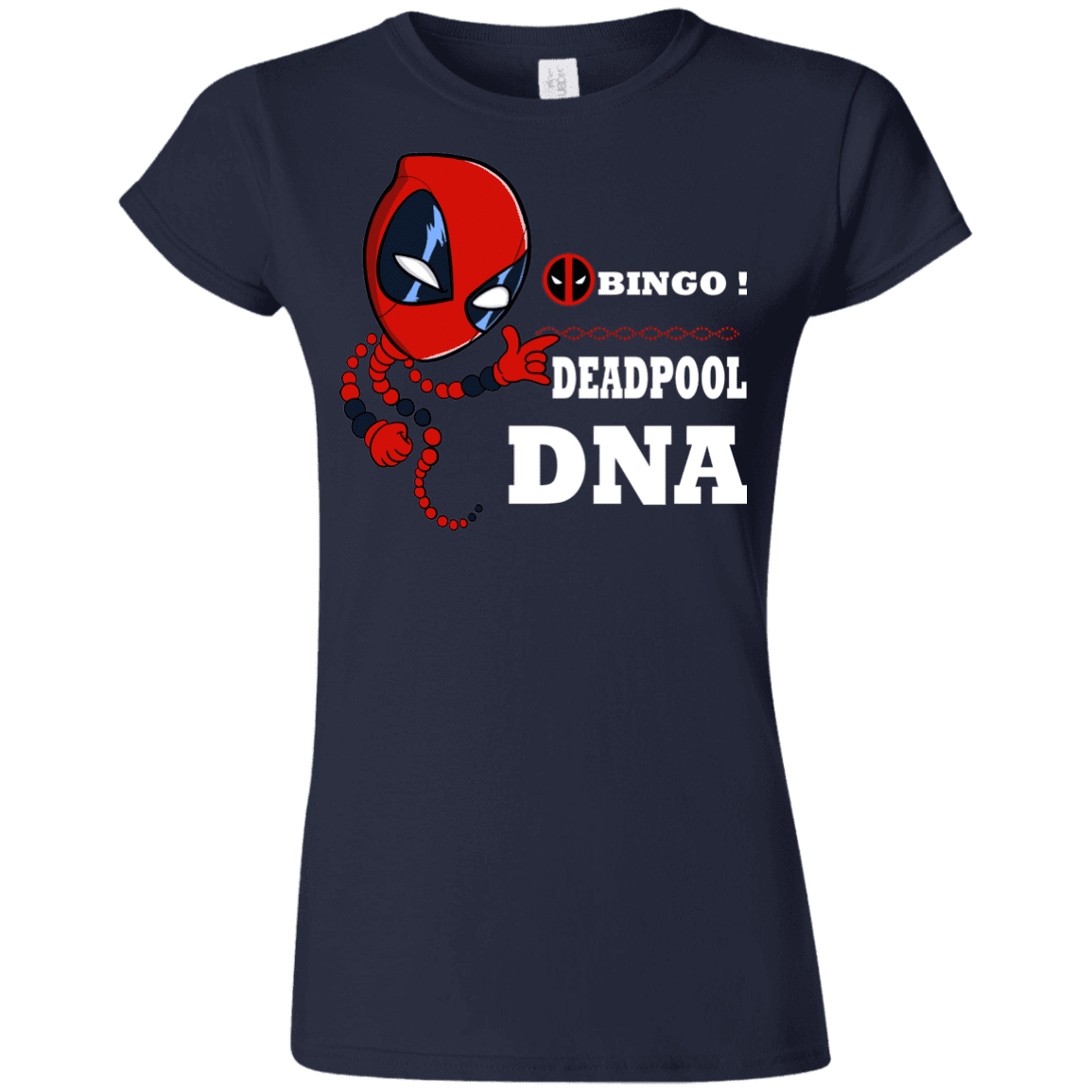 T-Shirts Navy / S Bingo Deadpool Junior Slimmer-Fit T-Shirt