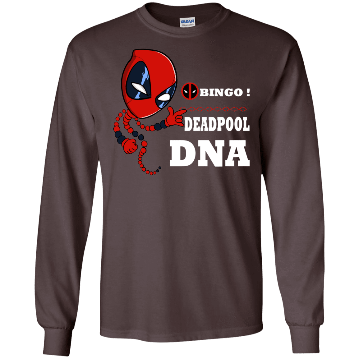 T-Shirts Dark Chocolate / S Bingo Deadpool Men's Long Sleeve T-Shirt