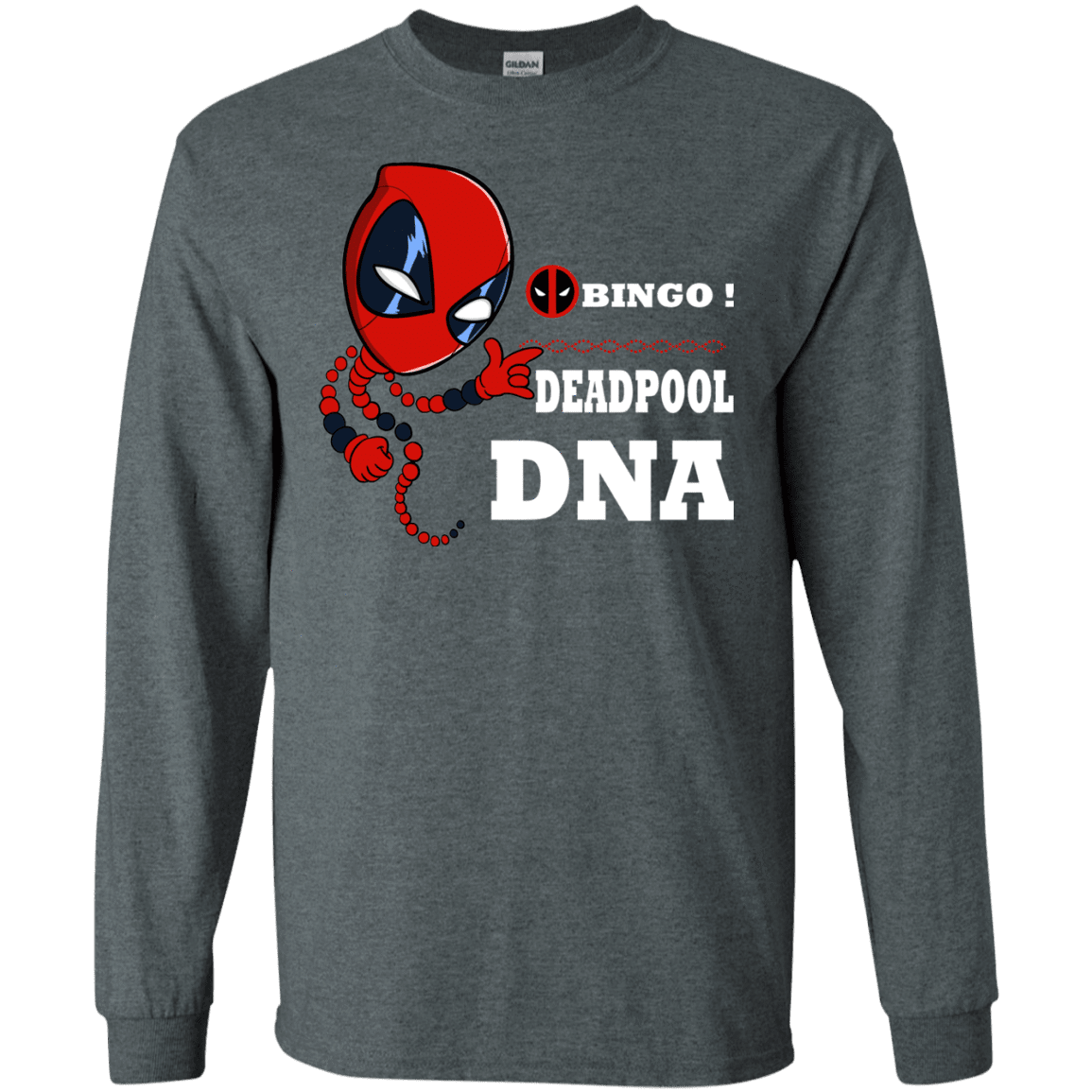 T-Shirts Dark Heather / S Bingo Deadpool Men's Long Sleeve T-Shirt