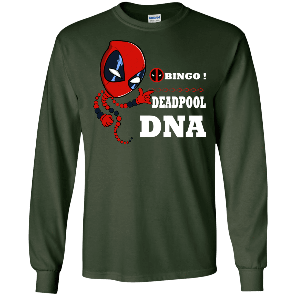 T-Shirts Forest Green / S Bingo Deadpool Men's Long Sleeve T-Shirt