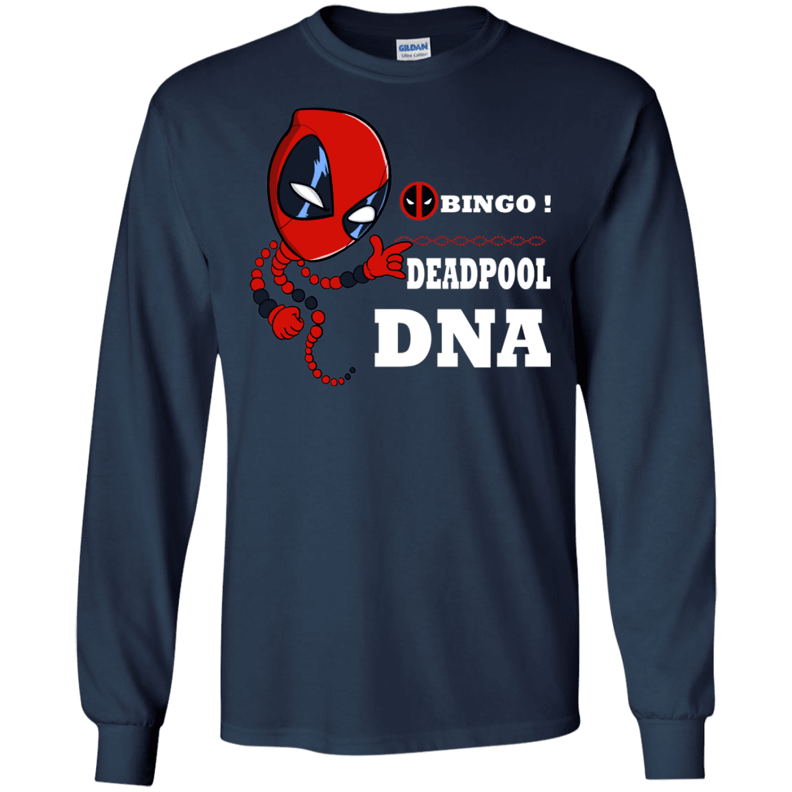 T-Shirts Navy / S Bingo Deadpool Men's Long Sleeve T-Shirt