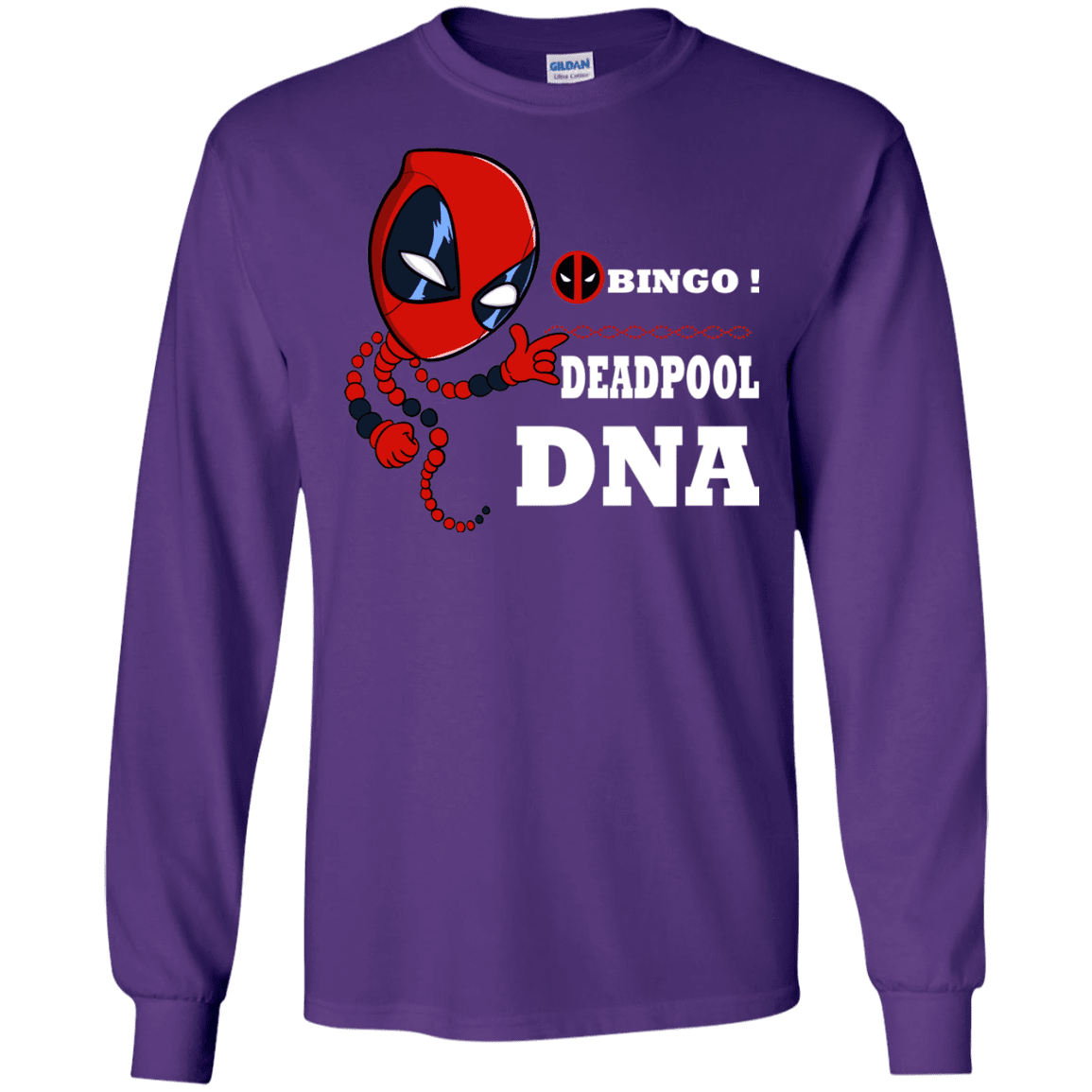 T-Shirts Purple / S Bingo Deadpool Men's Long Sleeve T-Shirt