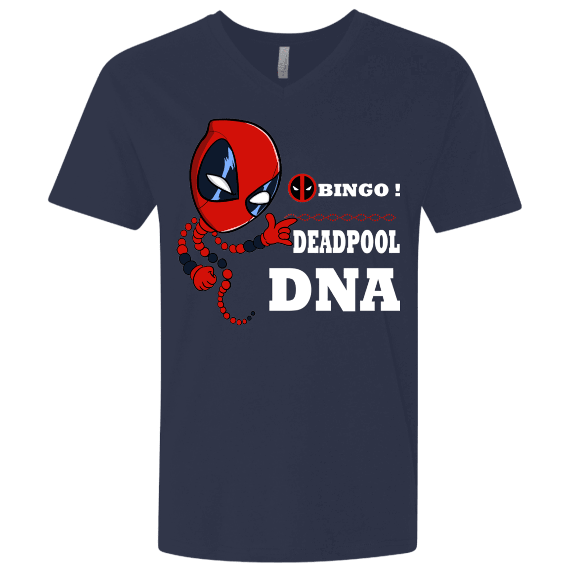 T-Shirts Midnight Navy / X-Small Bingo Deadpool Men's Premium V-Neck