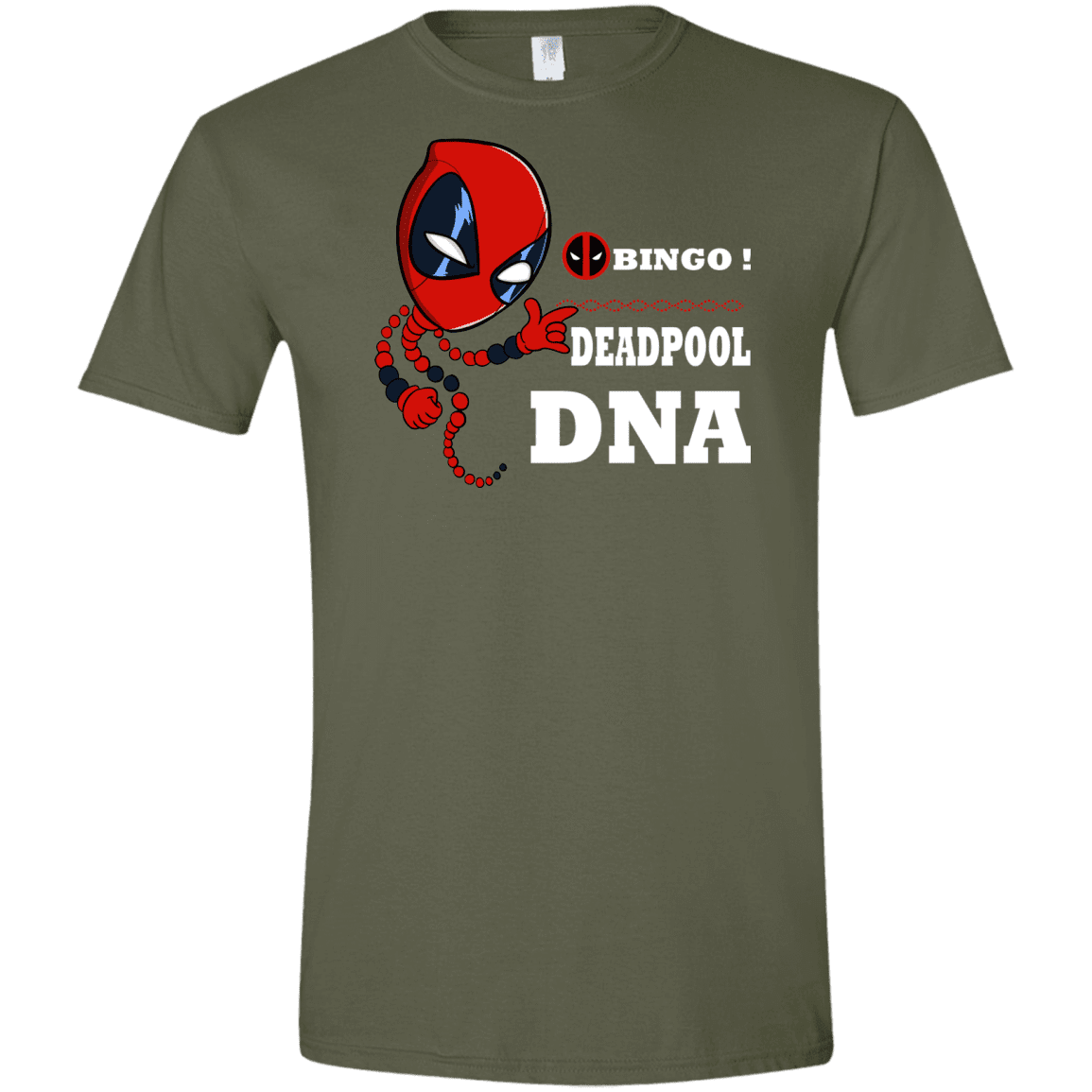 T-Shirts Military Green / S Bingo Deadpool Men's Semi-Fitted Softstyle