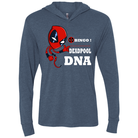 T-Shirts Indigo / X-Small Bingo Deadpool Triblend Long Sleeve Hoodie Tee