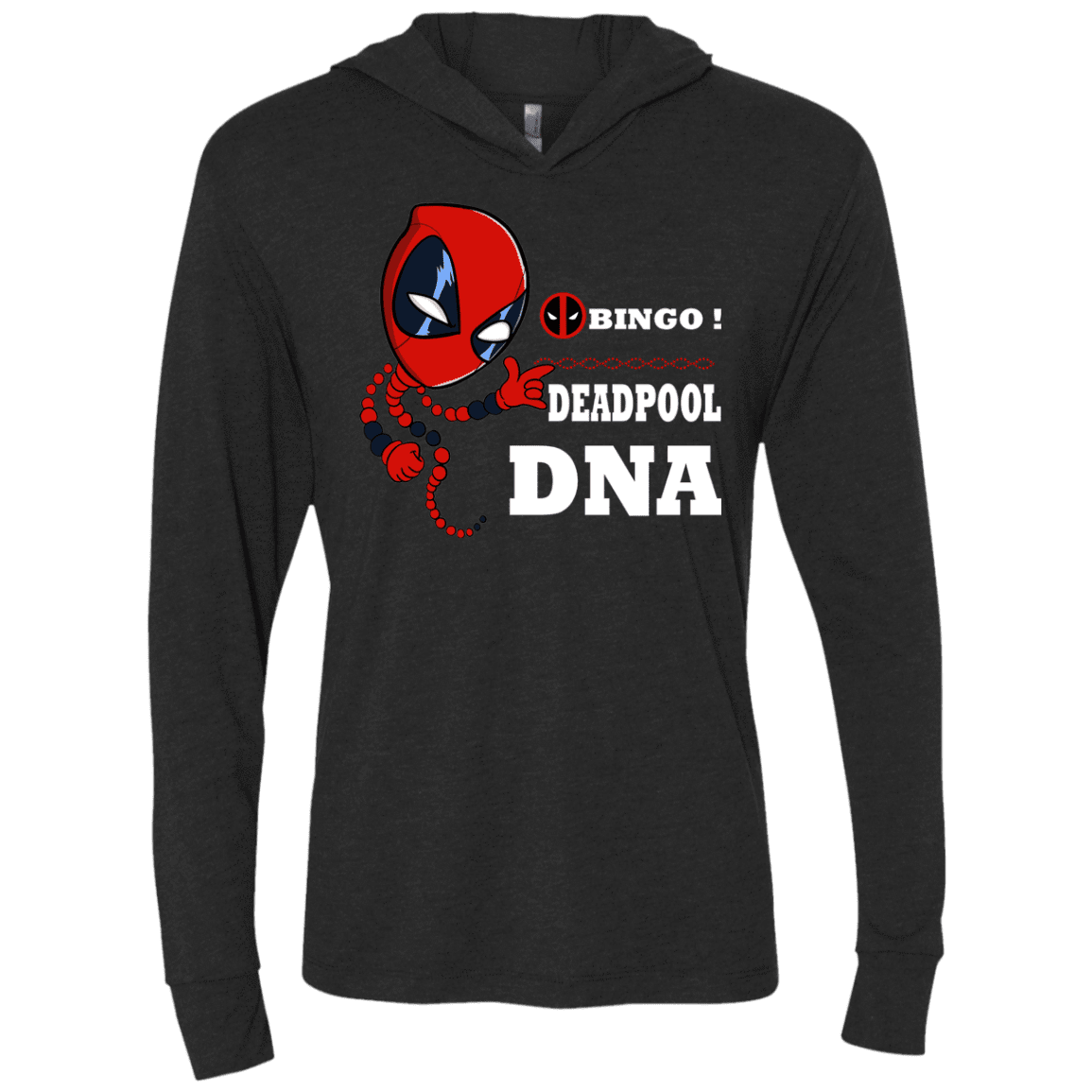 T-Shirts Vintage Black / X-Small Bingo Deadpool Triblend Long Sleeve Hoodie Tee