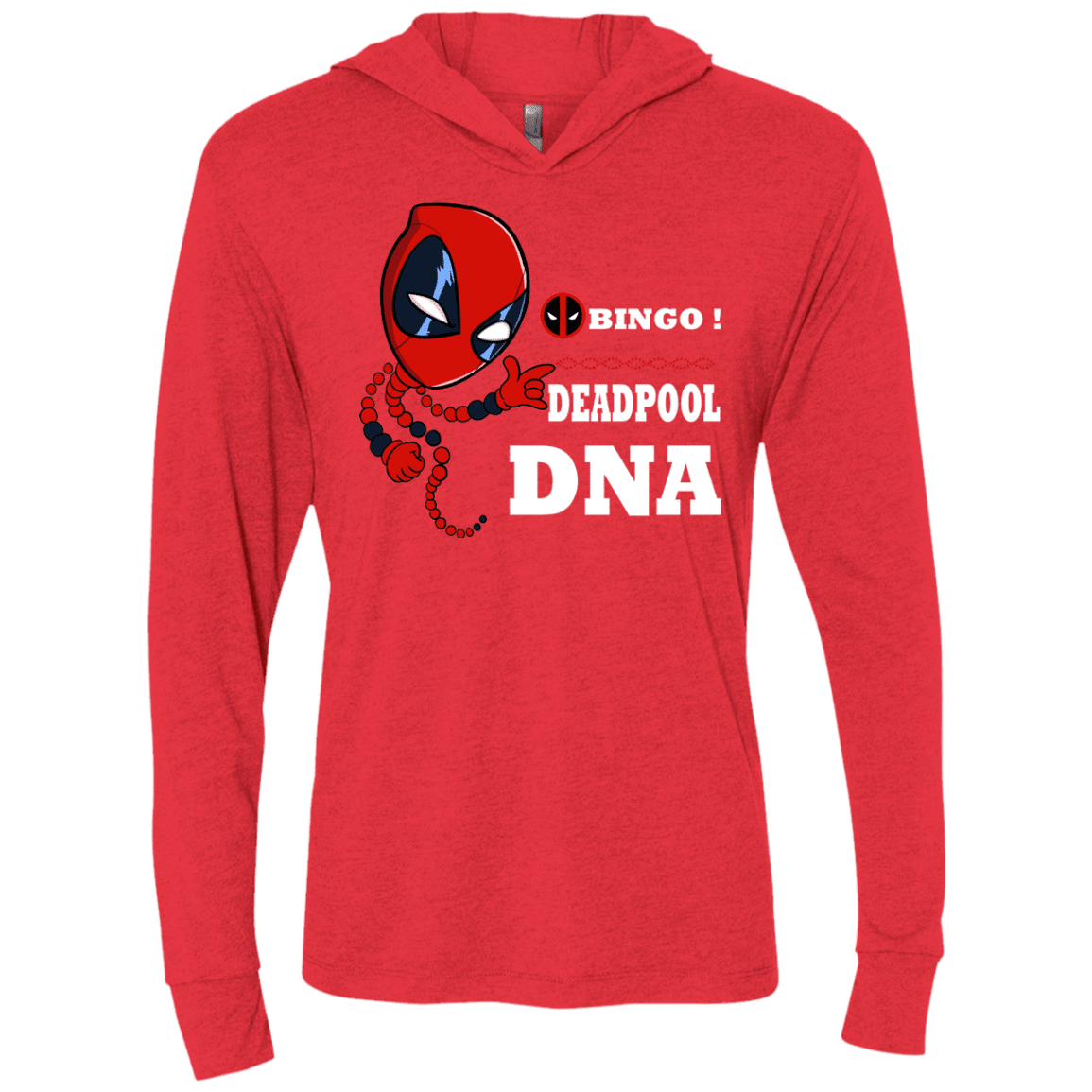 T-Shirts Vintage Red / X-Small Bingo Deadpool Triblend Long Sleeve Hoodie Tee